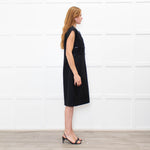 Gucci Black Sleeveless Patent Leather G Trim Dress