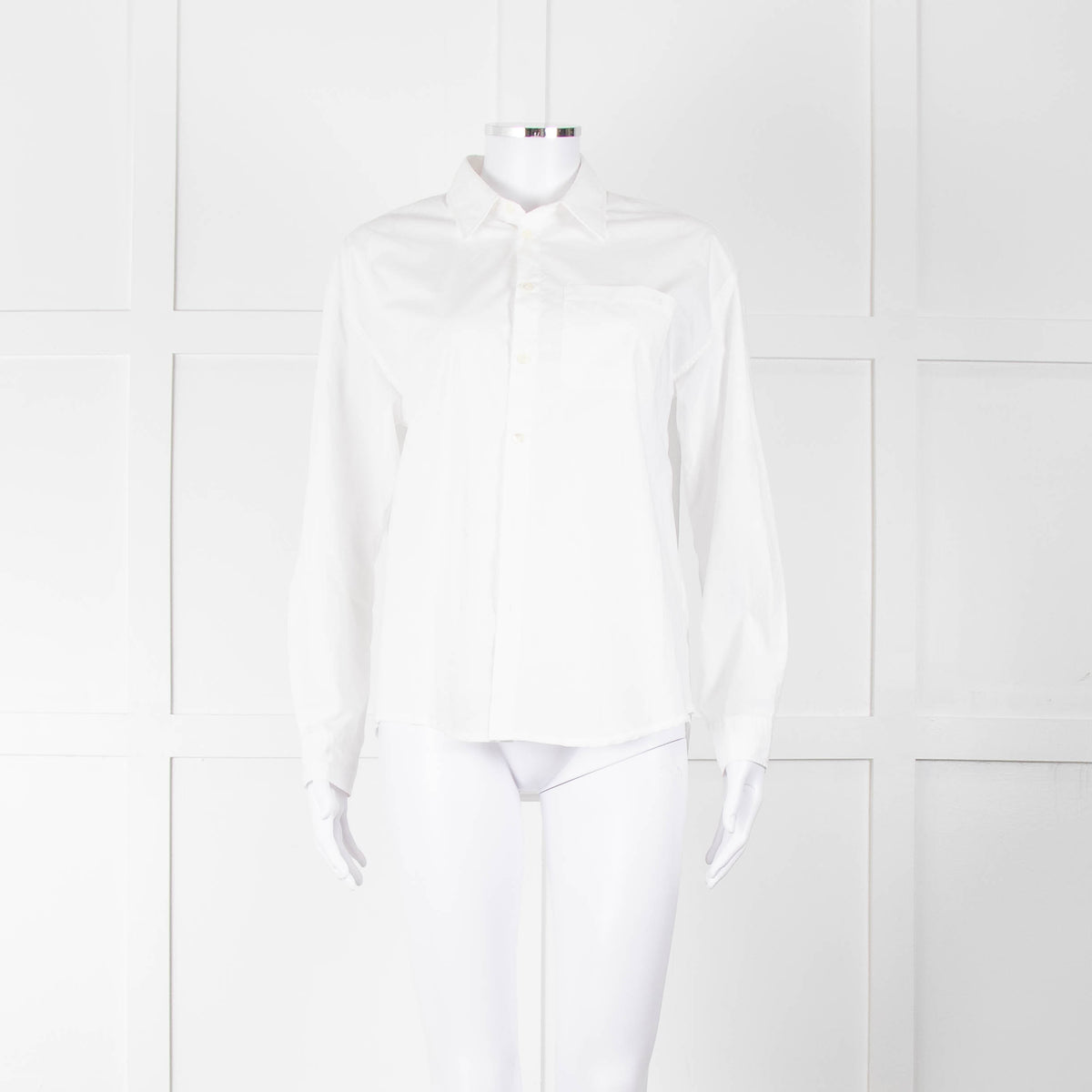A.P.C  White Cotton Front Pocket Shirt