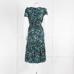 Cefinn Black Multi Colour Floral Cotton Belted Dress