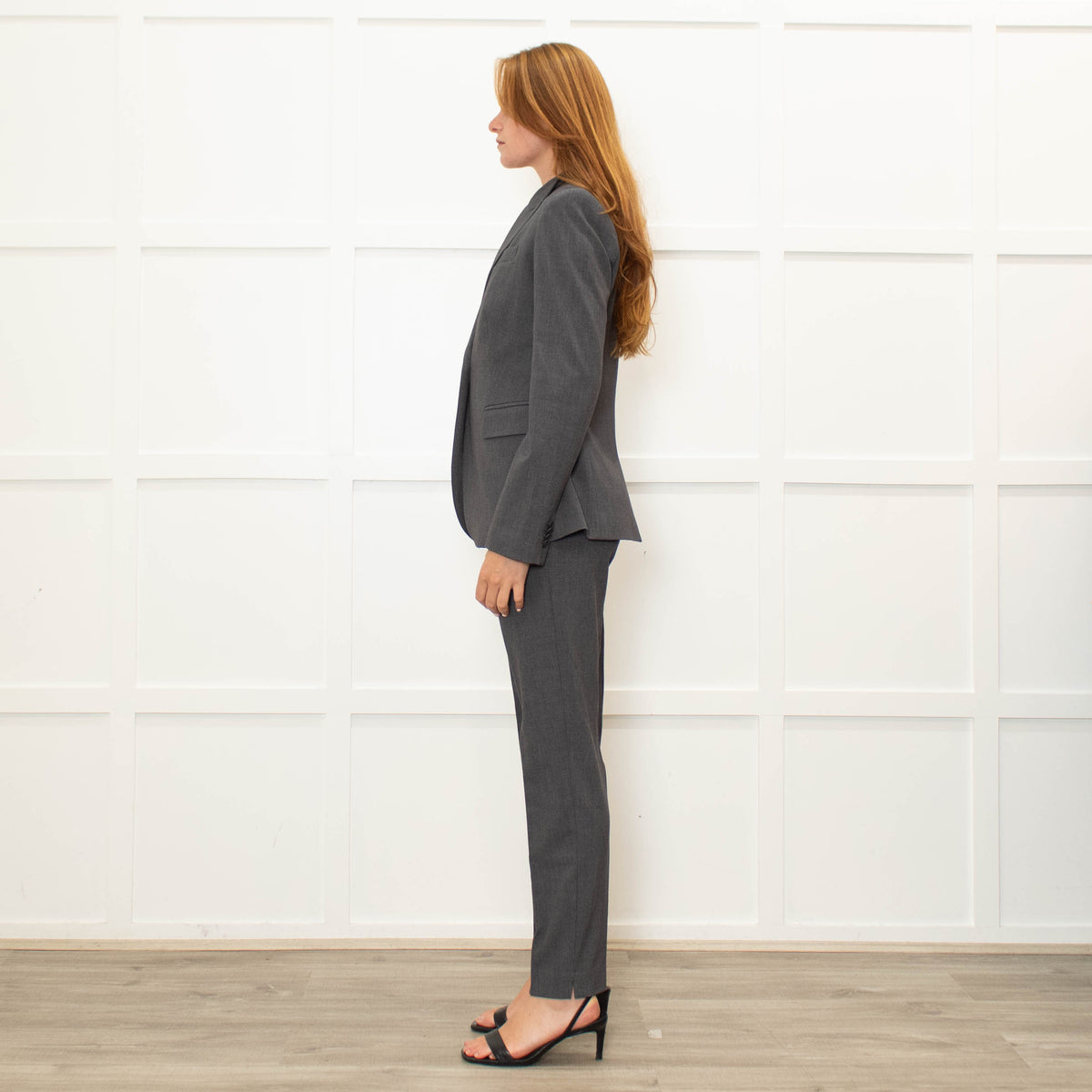 Stefanel Grey Fitted Blazer Jacket