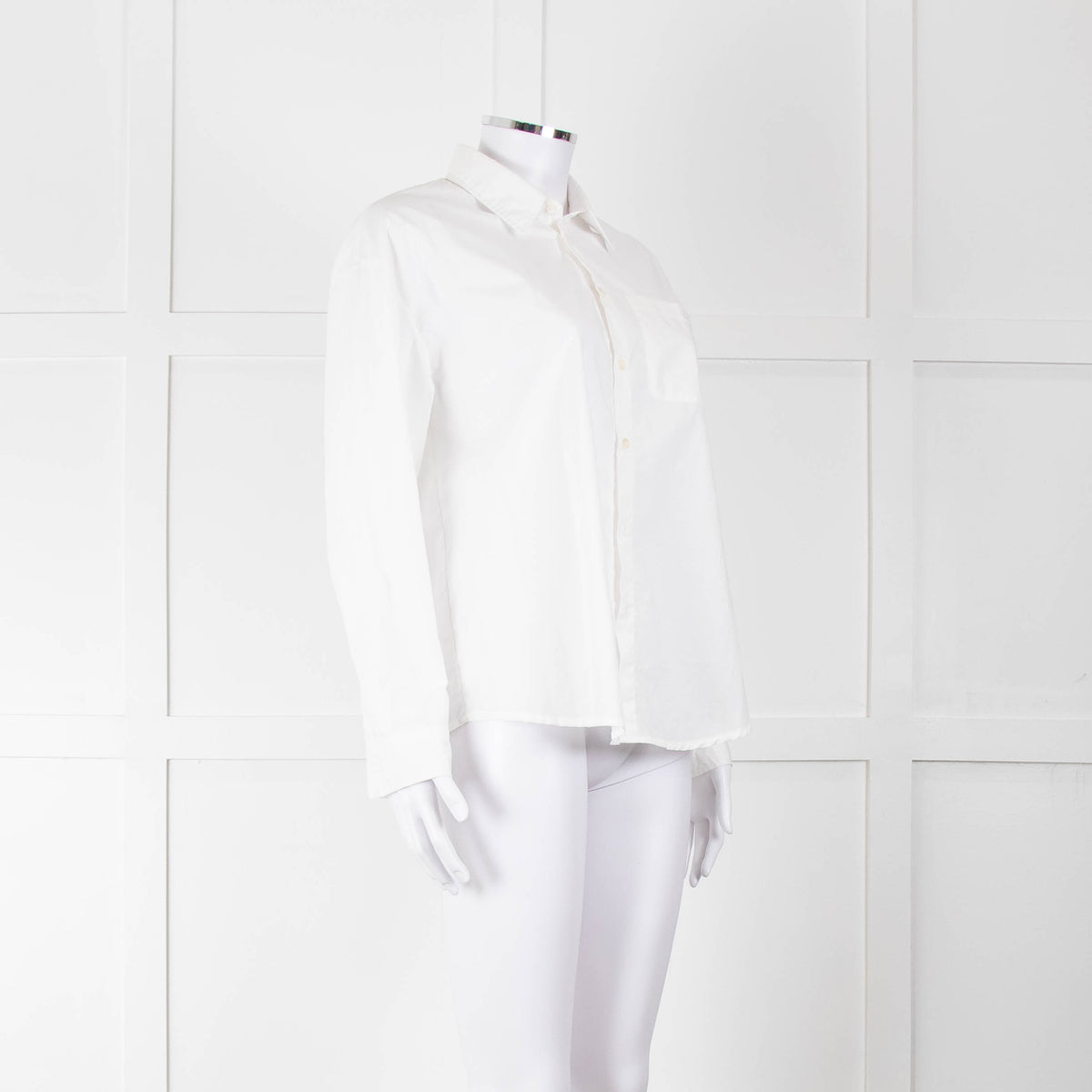 A.P.C  White Cotton Front Pocket Shirt