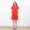 Christian Dior Red Short Sleeve Tailored Dress