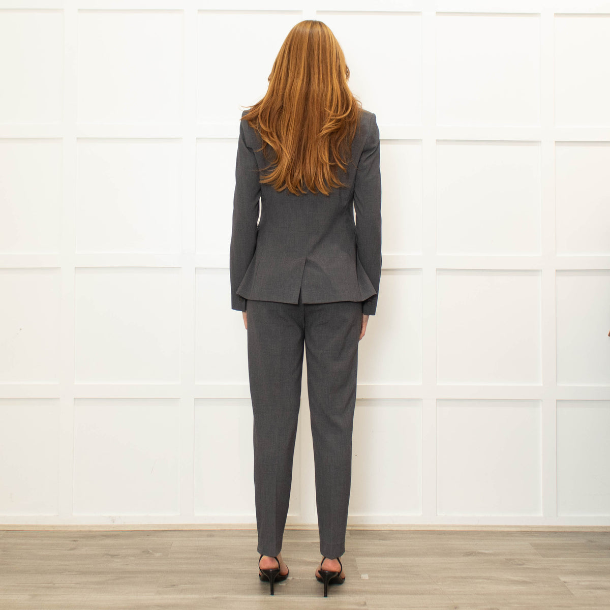 Stefanel Grey Fitted Blazer Jacket