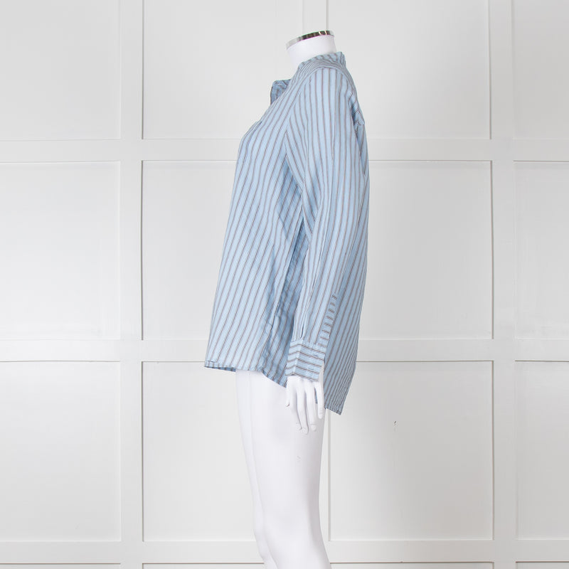 Maison Sarah Lavoine Blue Black Striped Shirt