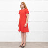 Christian Dior Red Short Sleeve Tailored Dress