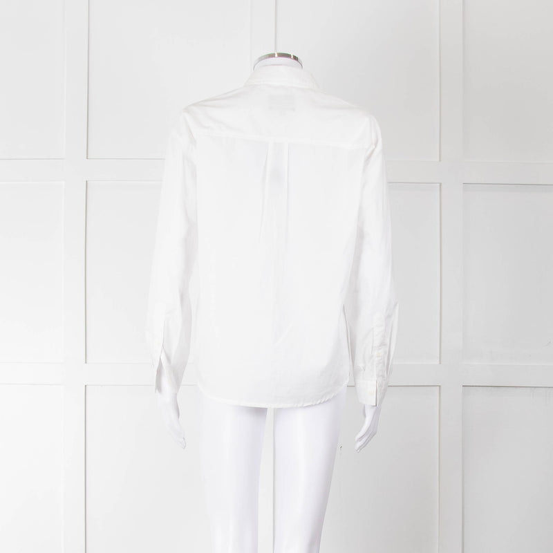 A.P.C  White Cotton Front Pocket Shirt