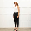 Nili Lotan Black White Striped Cigarette Pant