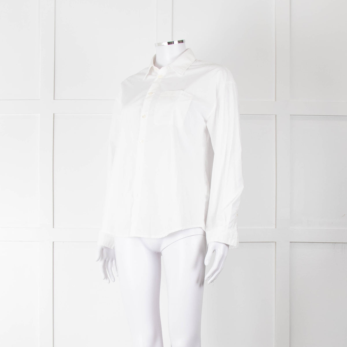 A.P.C  White Cotton Front Pocket Shirt