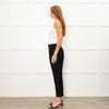 Nili Lotan Black White Striped Cigarette Pant