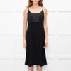 Max Mara Black Sleeveless Diamante Buckle Dress