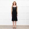 Max Mara Black Sleeveless Diamante Buckle Dress