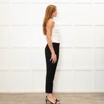 Nili Lotan Black White Striped Cigarette Pant