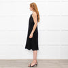 Max Mara Black Sleeveless Diamante Buckle Dress