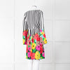 Tibi White Multicolour Striped And Floral Dress