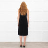 Max Mara Black Sleeveless Diamante Buckle Dress