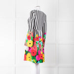 Tibi White Multicolour Striped And Floral Dress
