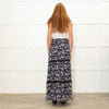 Ridley Navy White Floral Print Elasticated Waist Skirt