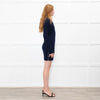 Joseph Navy Ribbed Side Zip Merino Wool Sweater Dress