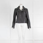 Mos Mosh Grey Leather Biker Jacket