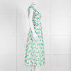 ME + EM Cream Turquoise Floral Frill Trim Cotton Dress