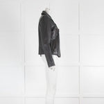 Mos Mosh Grey Leather Biker Jacket