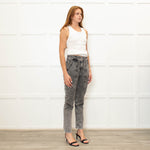 Ba&sh Grey Denim Acid Washed Jeans