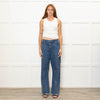 Khaite Blue Denim Kerrie Raw Edge Jeans
