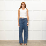 Khaite Blue Denim Kerrie Raw Edge Jeans