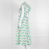 ME + EM Cream Turquoise Floral Frill Trim Cotton Dress