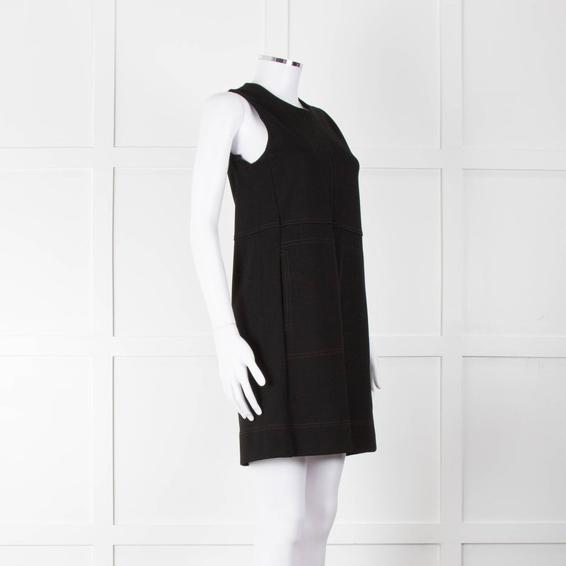 Me+Em Black Jersey Pocket Detail Sleeveless Shift Dress