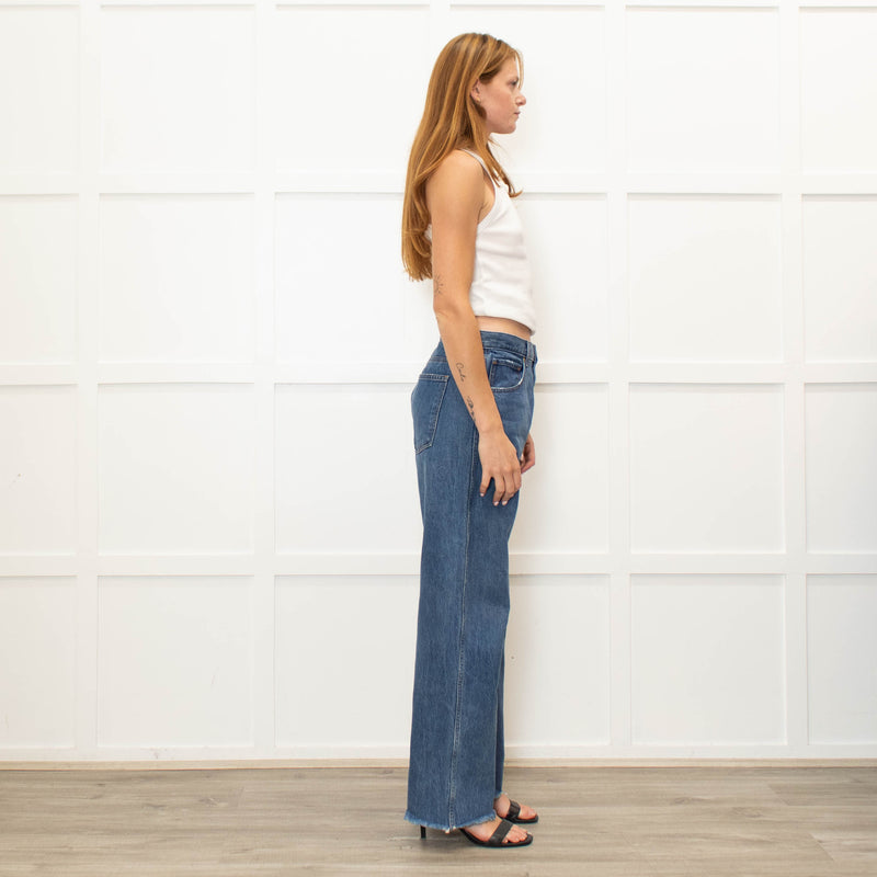 Khaite Blue Denim Kerrie Raw Edge Jeans