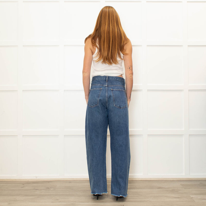 Khaite Blue Denim Kerrie Raw Edge Jeans