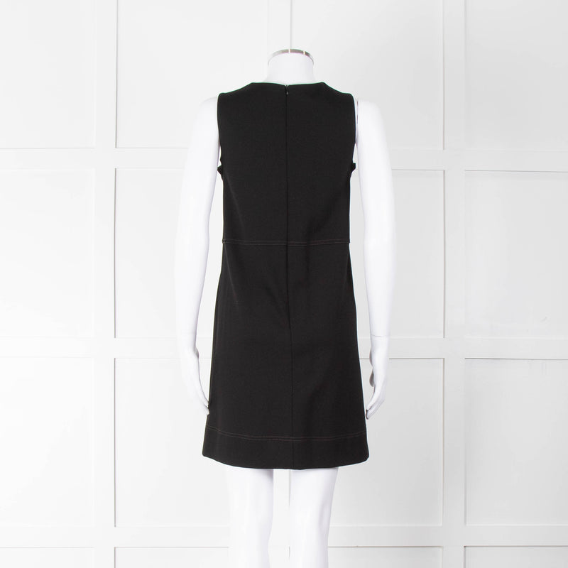 Me+Em Black Jersey Pocket Detail Sleeveless Shift Dress