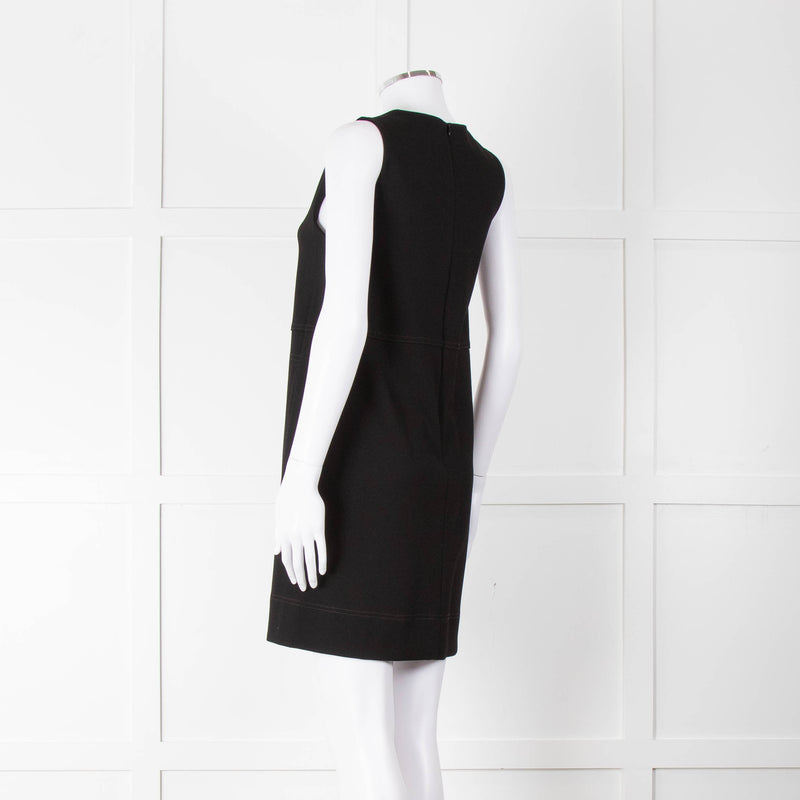 Me+Em Black Jersey Pocket Detail Sleeveless Shift Dress