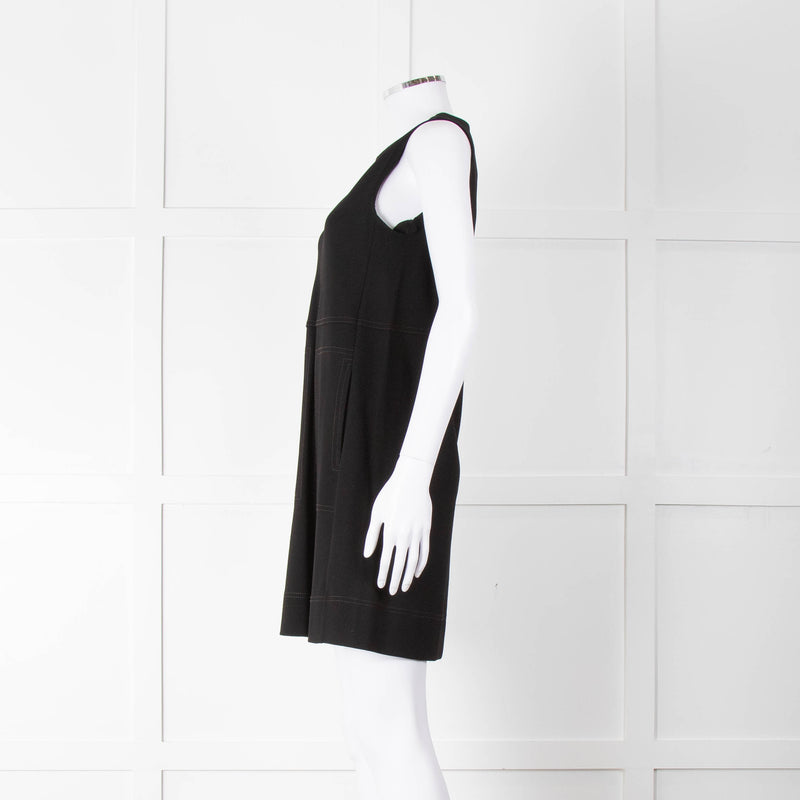 Me+Em Black Jersey Pocket Detail Sleeveless Shift Dress