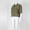 Me+Em Khaki Copper Buttons Front Buttons Cotton Shirt