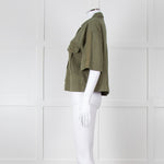 Me+Em Khaki Copper Buttons Front Buttons Cotton Shirt
