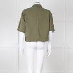 Me+Em Khaki Copper Buttons Front Buttons Cotton Shirt
