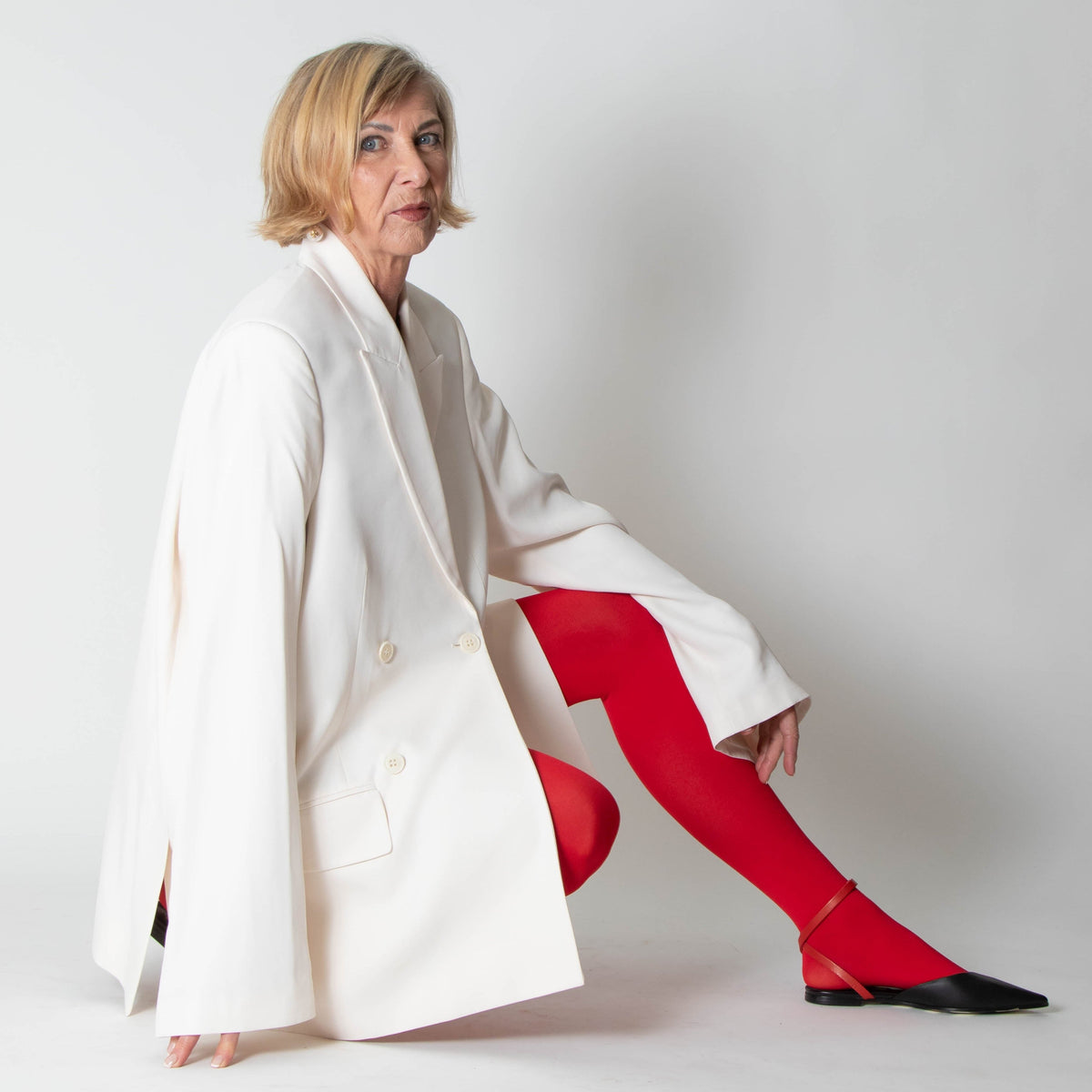 Raey Dream Double Breasted Fluid Jacket Ivory