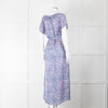 Primrose Park Pink Blue Leopard Print Short Sleeve Maxi Dress