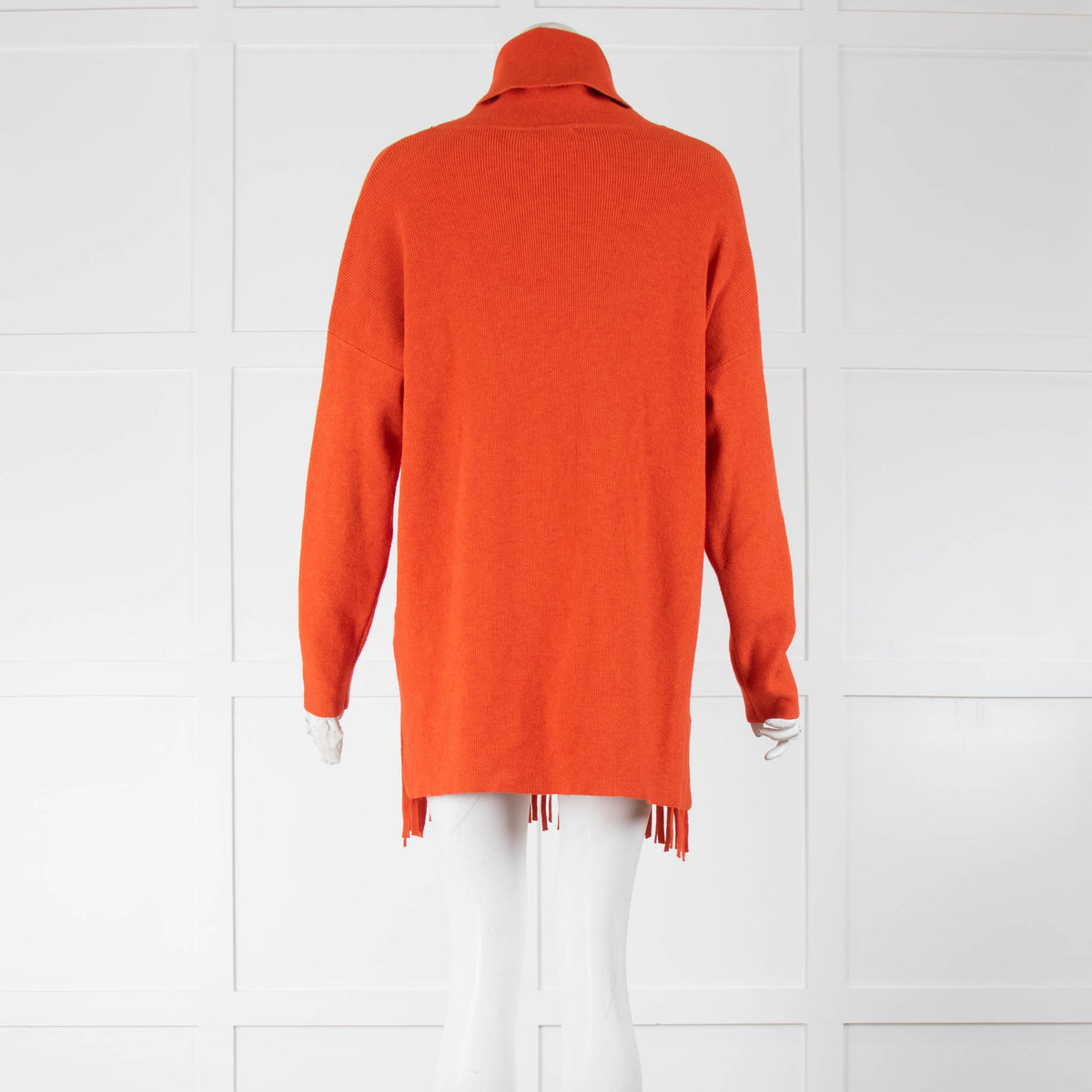 Sens Unique Orange Roll Neck Tassle Jumper