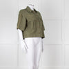 Me+Em Khaki Copper Buttons Front Buttons Cotton Shirt