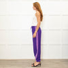 Serena Bute Purple Lilac Side Strap Elasticated Ankle Trousers