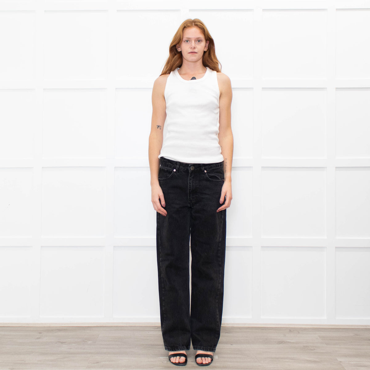 Raey Black Straight Leg Jeans