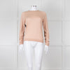 N. Peal Peach Black Lace Back Sweater
