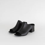 Philip Lim Black Open Block Heel Mules