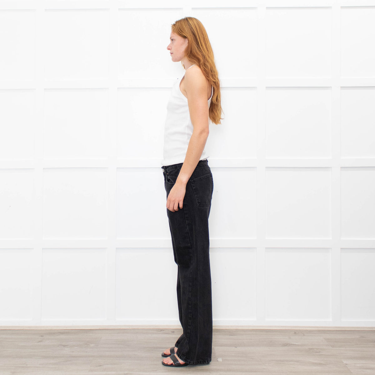 Raey Black Straight Leg Jeans