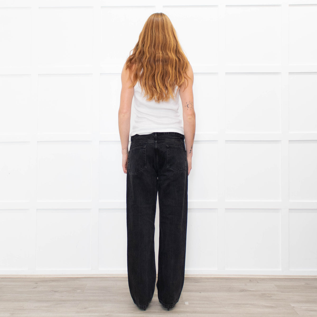 Raey Black Straight Leg Jeans