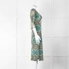 Roberto Cavalli Freedom Green Brown Print Cover Up Dress