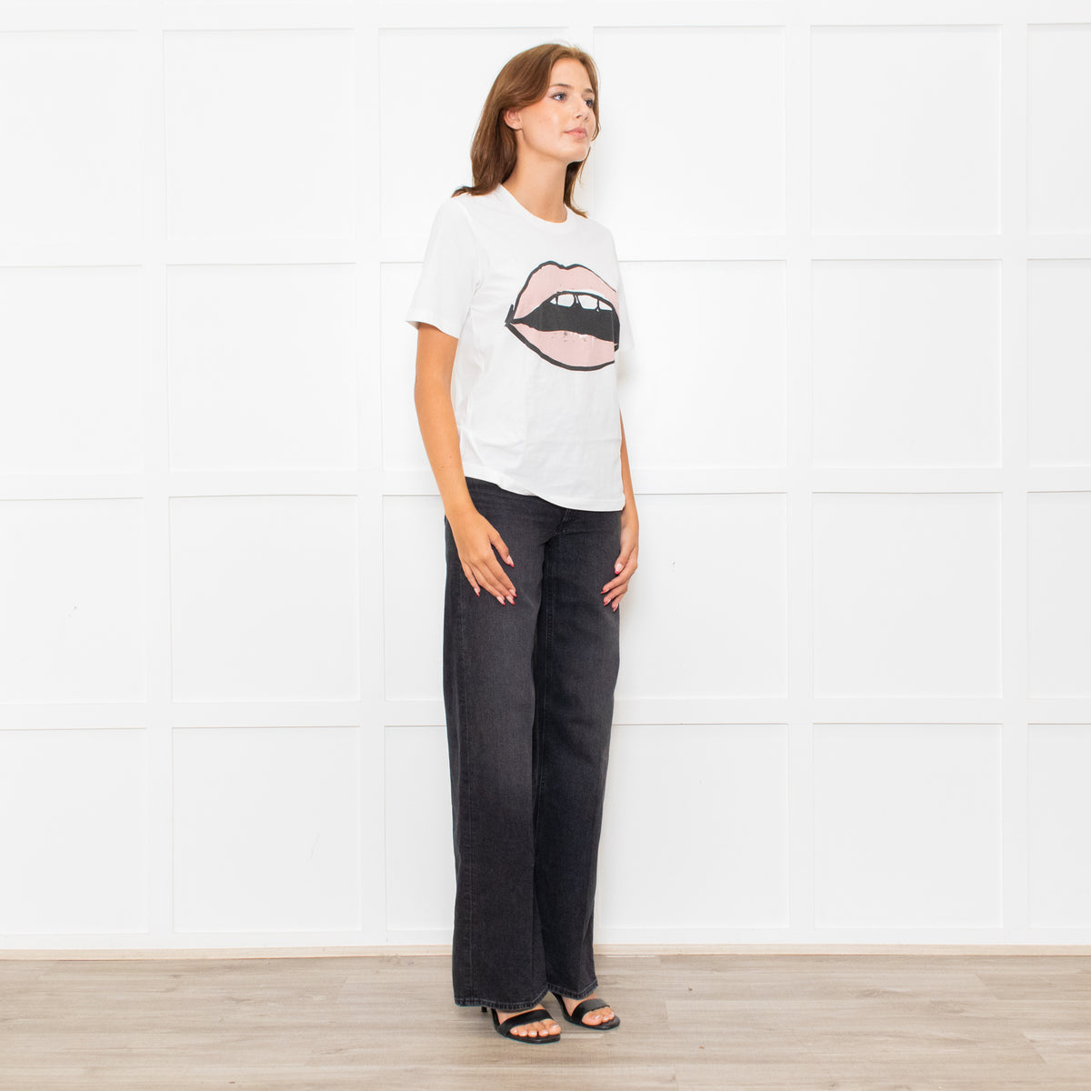 Markus Lupfer White Lip Print  T-Shirt